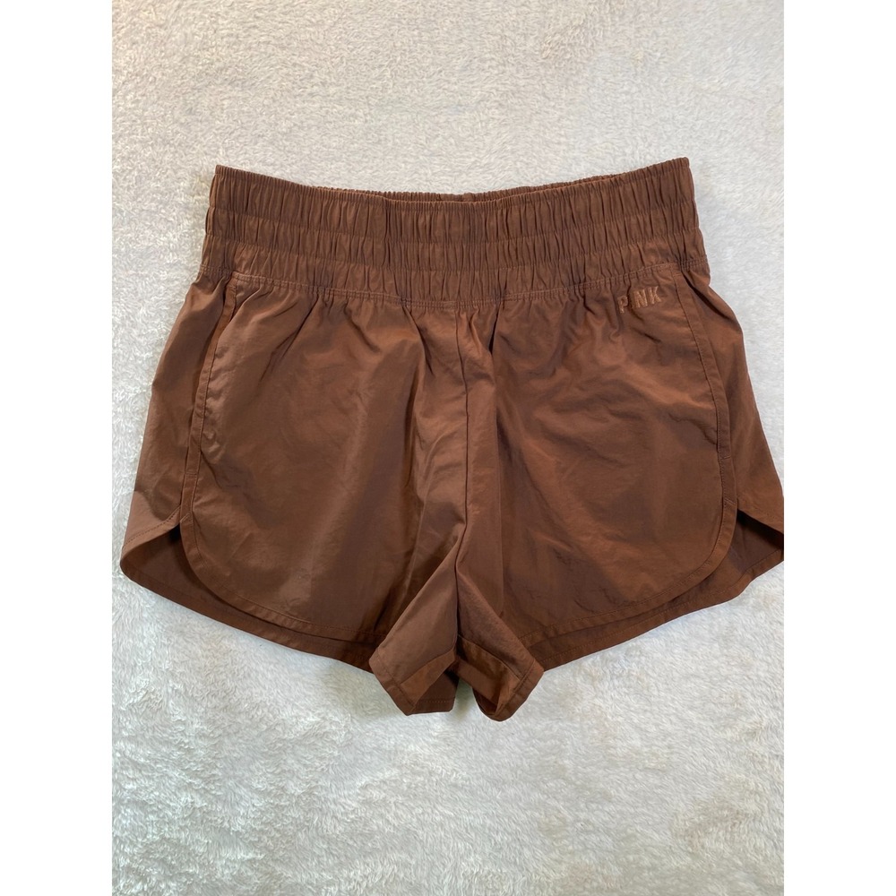 Victoria's Secret High Waist Running Shorts Brown Women's SZ S